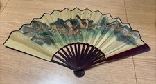 VTG Chinese Folding Hand Fan, 23.5 Inches Wide Unfolded, 13  Long, Nice 
