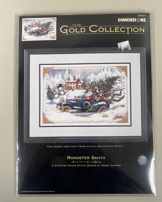 Dimensions Gold Collection Counted Cross Stitch Kit Roadster Santa 8707