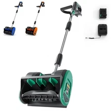 12" Electric Cordless Snow Shovel with 4.0-Ah Battery and Quick Charger, 3Colors