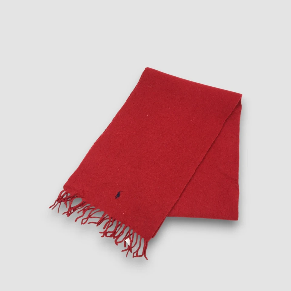 Bufanda de Lana Polo Ralph Lauren Vintage Clásica Flecos Navidad Invierno Bufandas Foto 3 de 4