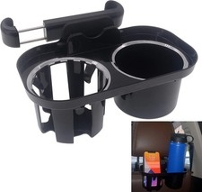 Car Headrest Cup Holder Seat Back Organizer - Automotive Interior Black