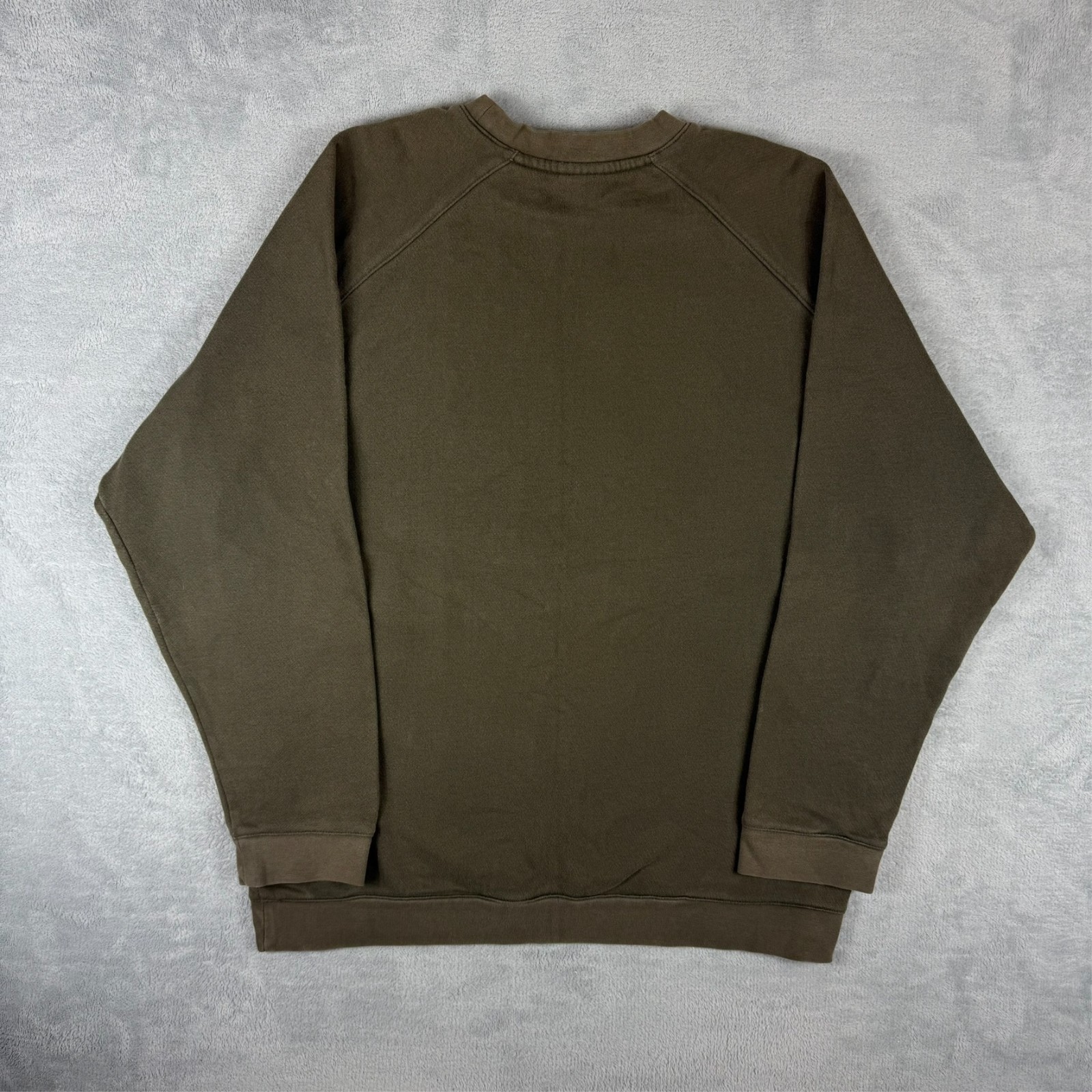 Vintage Nike 2000s Y2K Khaki Green Spellout Oversized Medium Pullover Sweatshirt image 8