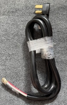 Interteck6-ft 4-Prong Black Range / Dryer Appliance Power Cord