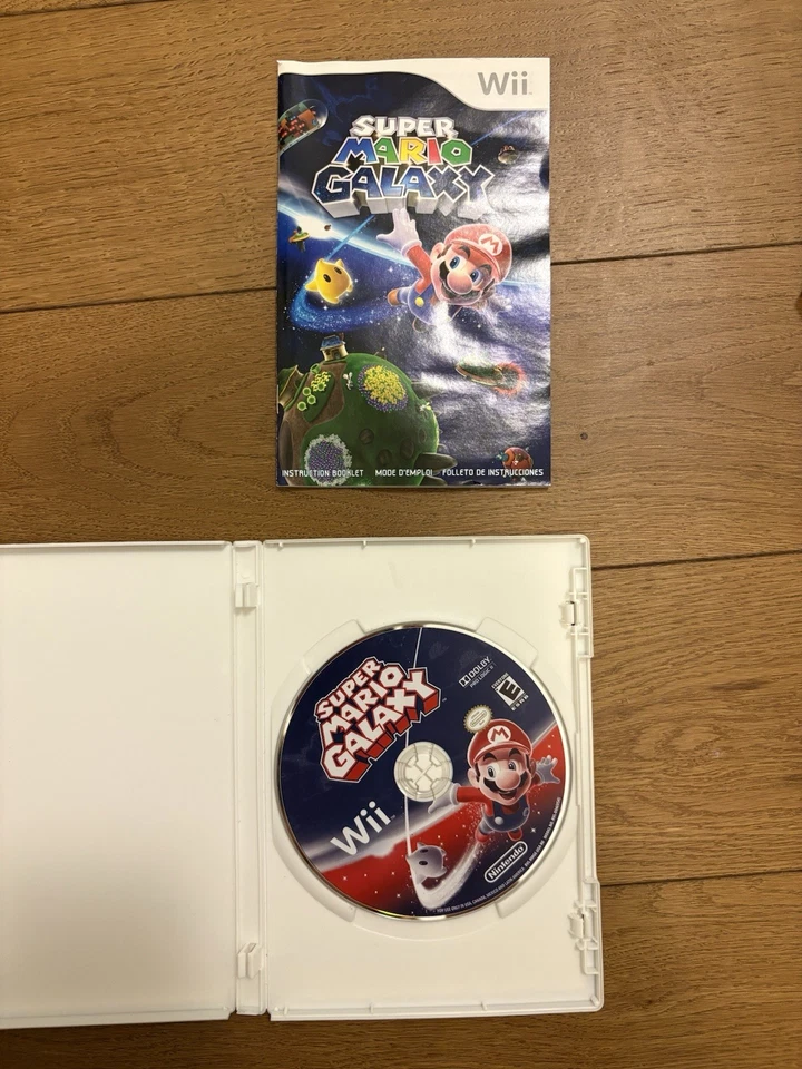 Nintendo Super Mario Galaxy 1 & 2 Wii Game Lot - Tested With Manuals, READ DESC. - Image 4 of 4