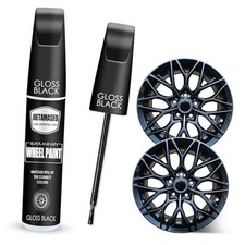 Rim Touch Up Paint - Wheel Repair Kit Curb Rash, Quick And Easy Gloss Black