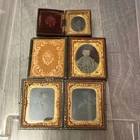 Antique Tintype Union Case Portrait Photographs Lot of3 19 th  Century Originals