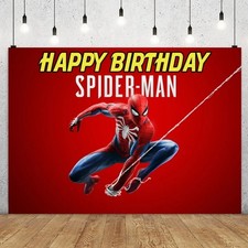 Spiderman Backdrop Marvel Superhero Banner Background Happy Birthday Party Decor