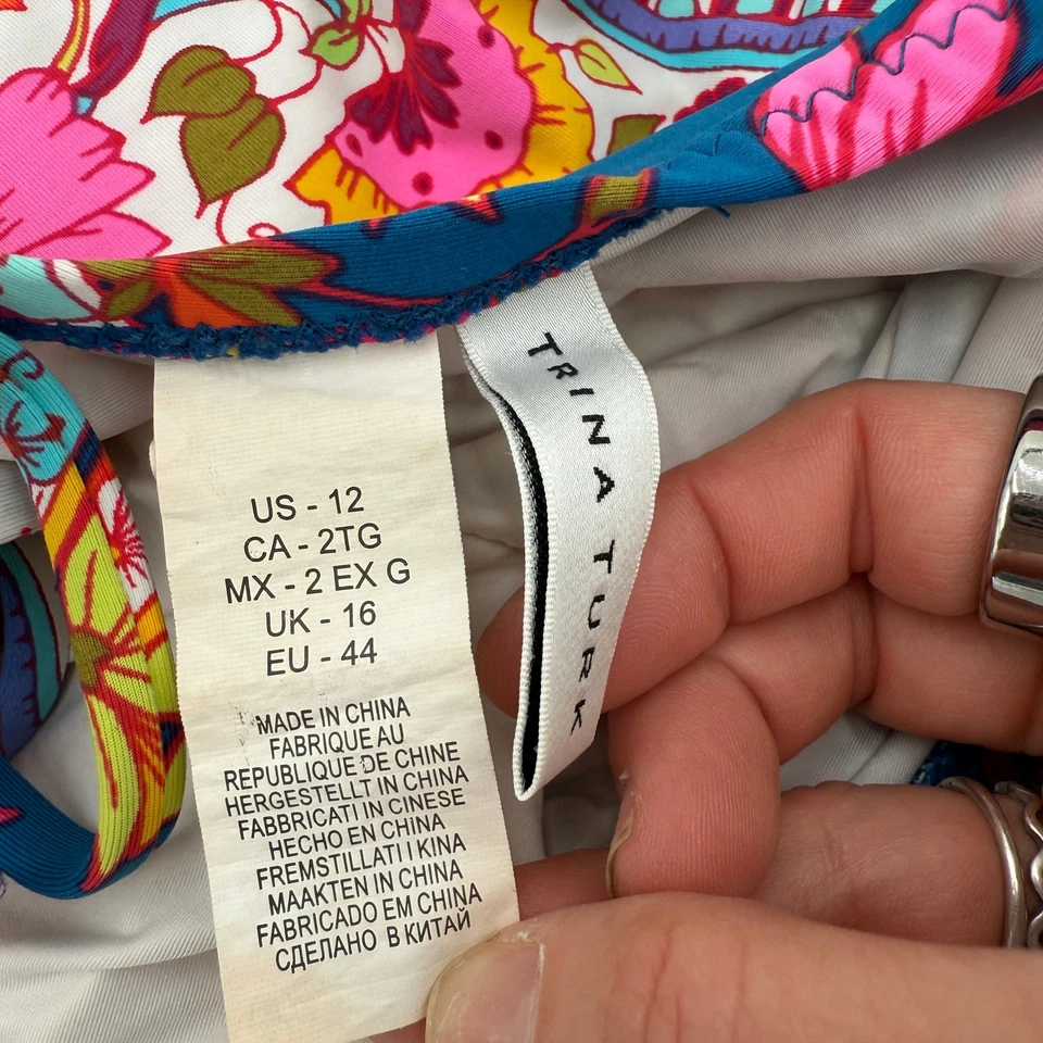 Traje de baño Trina Turk Nomad cachemir de un hombro de una pieza talla 12 Foto 3 de 4