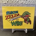 1989 Topps Nintendo Link - Rescue Zelda and #22 Sticker Vintage NES