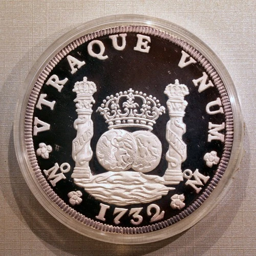 5 OZ. SILVER ROUND - Mexico, 5 Onzas, 1987, NICE UNCIRCULATED CONDITION