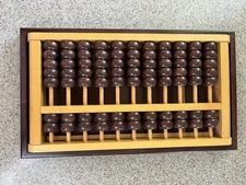The Bombay Company Abacus With Tray 11 Column 77 Bead Wooden Chinese ‘1995