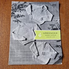 Greenock 819 Vintage Childrens Knitting Pattern Chest 22 to 26 inches