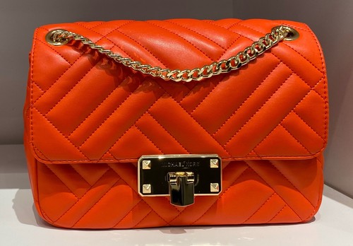 Michael Kors Peyton Trapuntato in Pelle Medium Borsa a tracolla FLAP  Crossbody | eBay