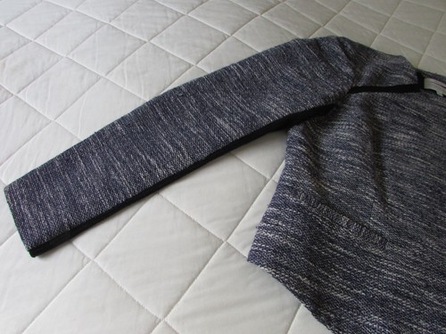 ladies jacket size 14 Design Veronika Maine Long Sleeves Blue & White Fleck - Picture 4 of 13