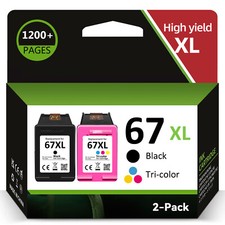 Replacement 67 XL High Yield Ink for HP 67XL Deskjet 1255 2722e 2732 2752e 2755e