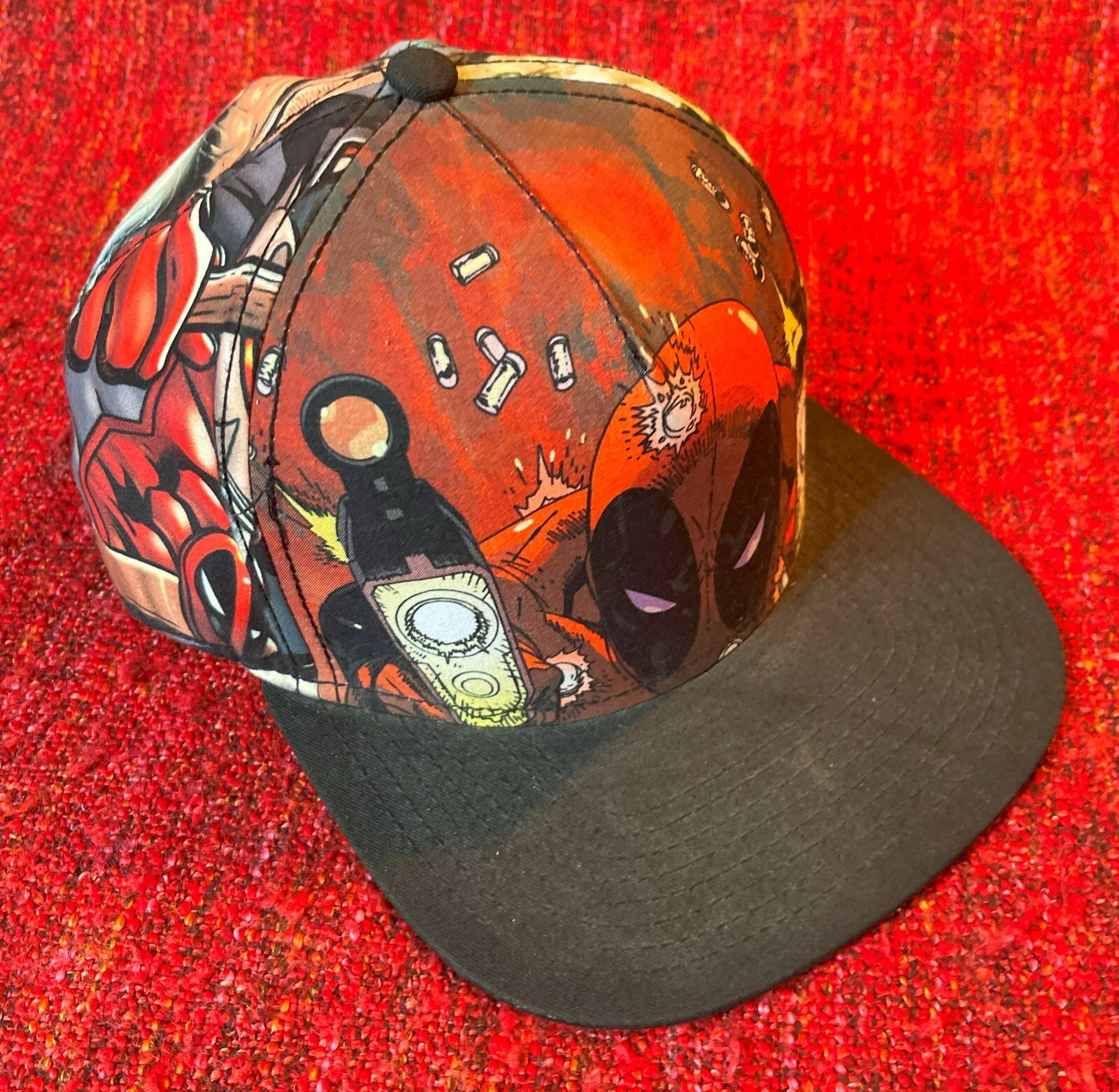 MARVEL DEADPOOL COMIC PANEL ALL OVER PRINT BASEBA… - image 1