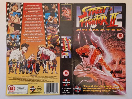 Street Fighter II Animated Movie Manga Used Video Sleeve Cover B16730