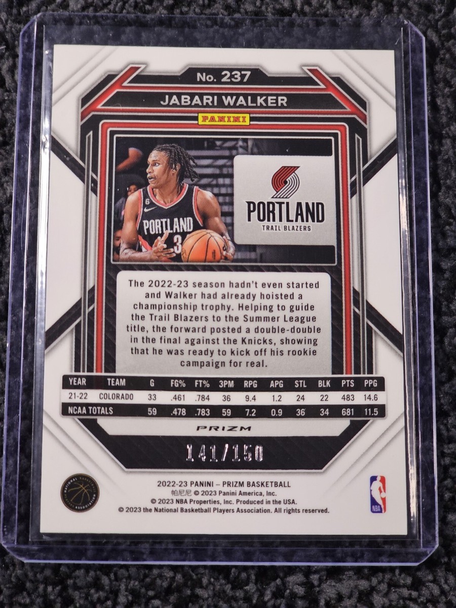 Jabari Walker PANDORA PARALLEL 2022-23 Panini Prizm NBA Basketball