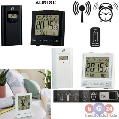 Wetterstation Funk - Auriol mit Innen-Außensensor, Temperatur, Datum & Wochentag