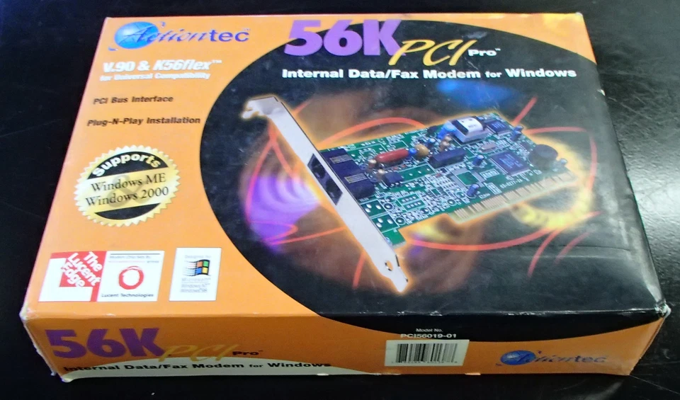 ACTIONTEC - V.90 & K56FLEX COMPATIBLE 56K PCI PRO PC156019-01 PM560LH - Image 3 of 4