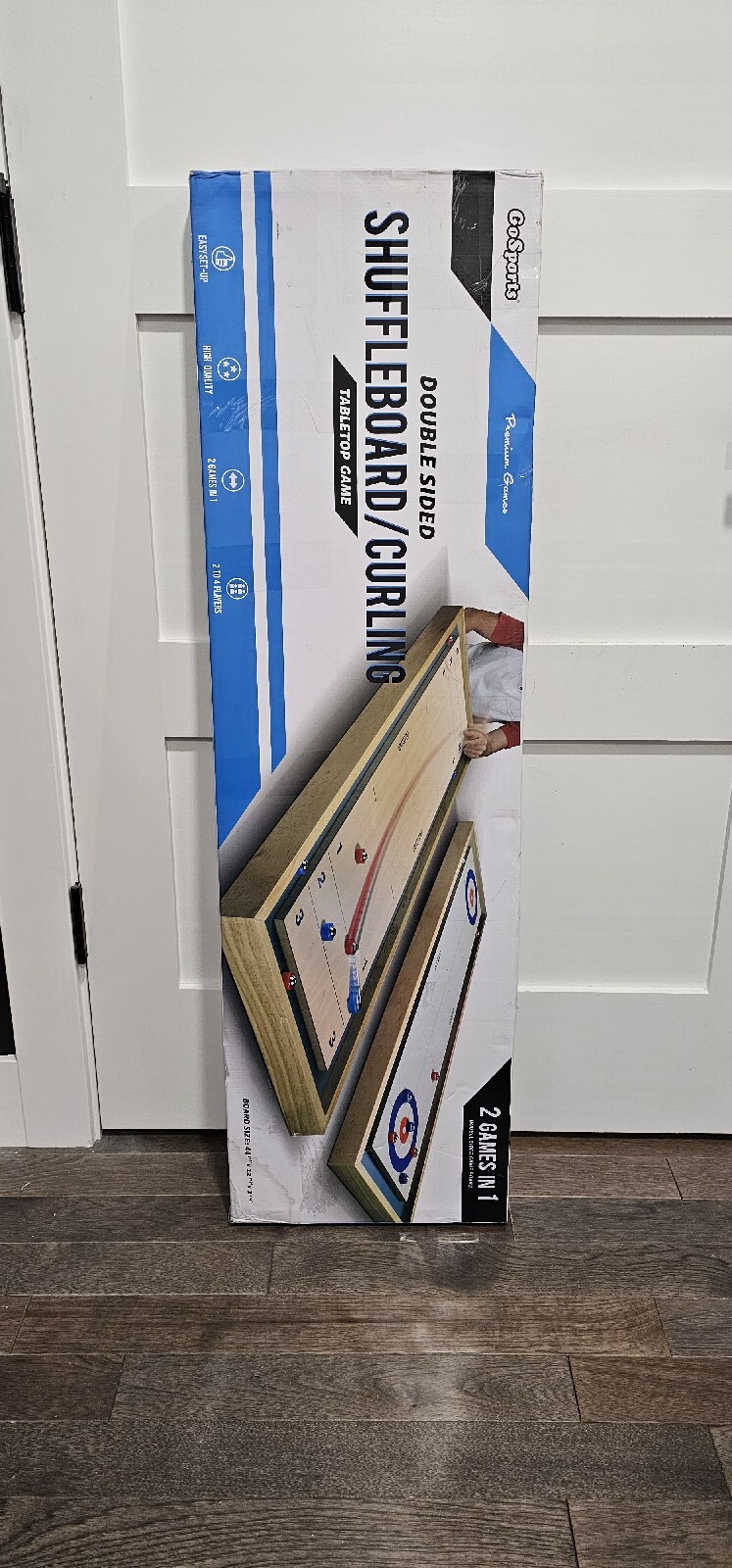 GoSports SHFL01 Shuffleboard and Curling 2 in 1 Board Game for sale