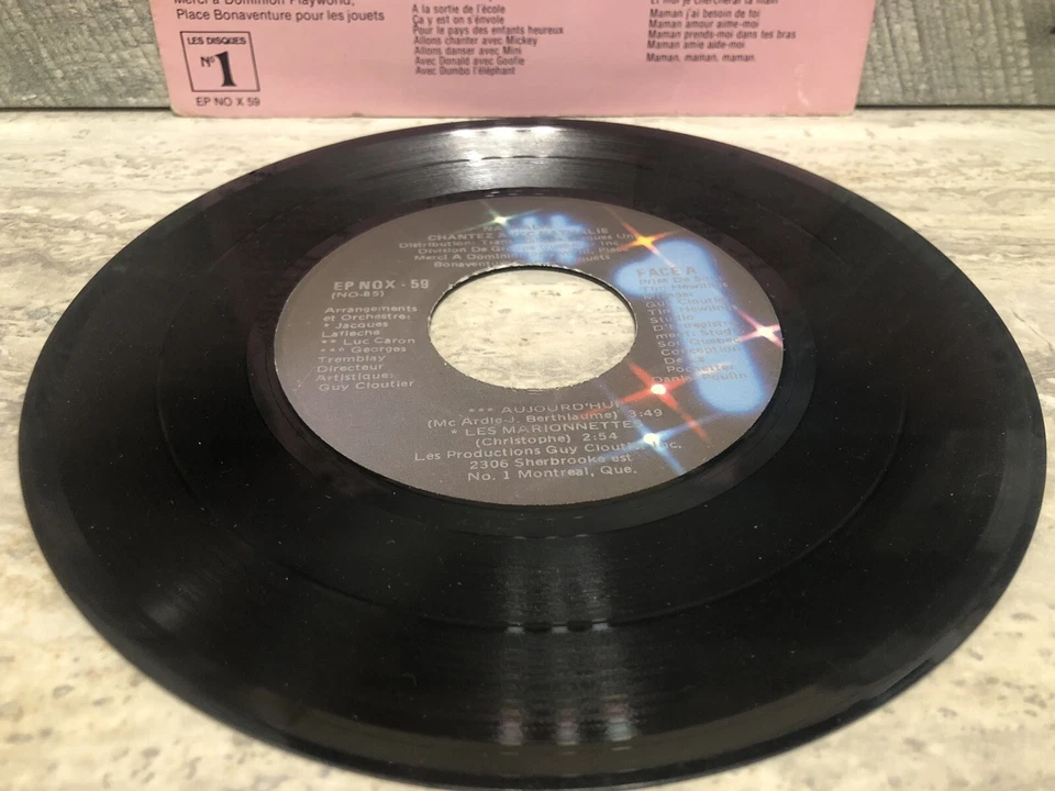 Nathalie Simard : Chantez Avec Nathalie, 7" 45 Vinyl Quebec - Image 3 of 4