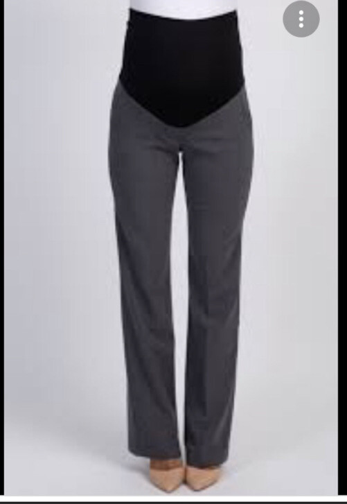 Liz Lange Maternity Dress Pants Elastic Bellyband Size 2R Career Grey  Stretch | eBay