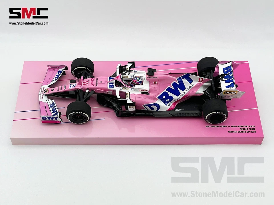 BWT Racing Point F1 RP20 Sergio Perez Sakhir 2020 1st Career Win 1:18 MINICHAMPS - Image 4 of 4