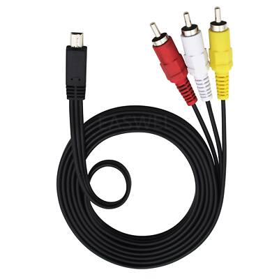 Mini USB To 3 RCA AV Audio Video Cable for Canon IXUS 105 107 115 HS 117 HS