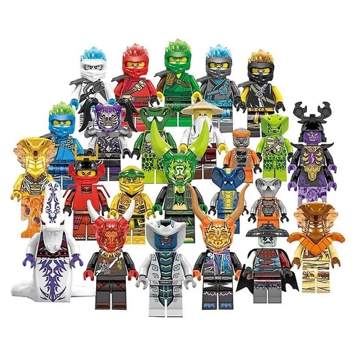 Set mit 24 Ninjago Minifiguren Kai Jay Sensei Wu Meister Bausteine Spielzeug - Bild 12 von 16
