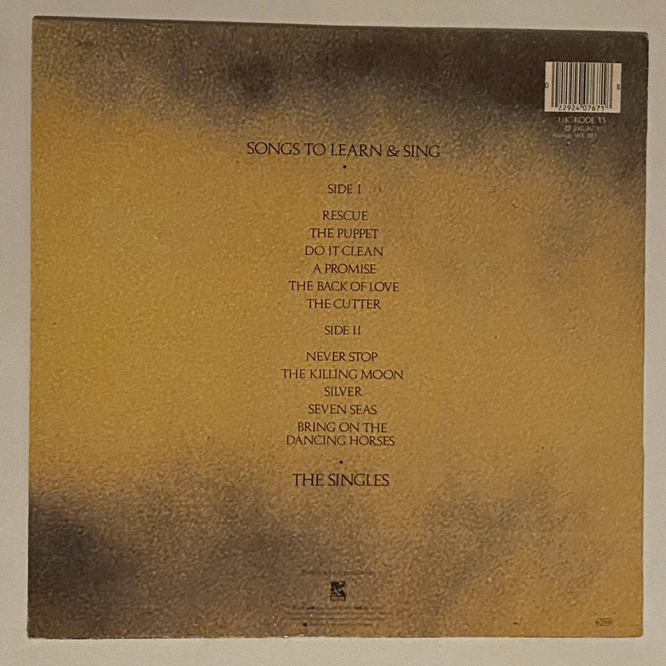 Echo & The Bunnymen Songs To Learn & Sing UK LP 1985 KODE13P Korova VG+/VG+ - Image 2 of 4