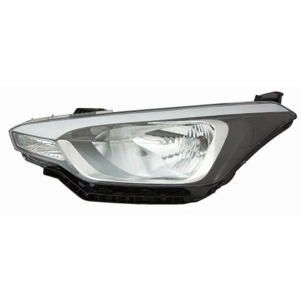 Halogen Scheinwerfer Set H4 Schwarz FüR Hyundai I20 Active Coupe Inkl. Lampen-image