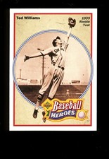 1992 Upper Deck Baseball Heroes Ted Williams Red Sox HOF 28 1939 Rookie Year QTY