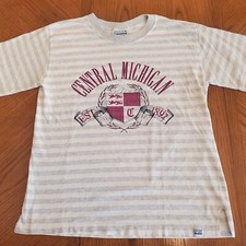 VINTAGE Central Michigan University T Shirt Large Chippewas College School CMU L