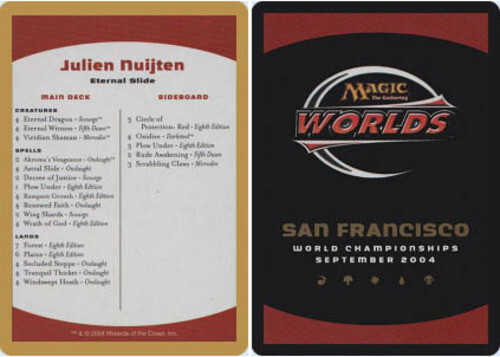 Decklist - Julien Nuijten - 2004 ~ Near Mint World