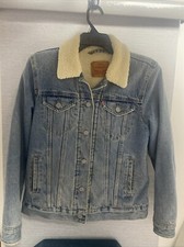 Levi's Vintage Men's S Women  s M Denim Trucker Jacket Sherpa Lined Size