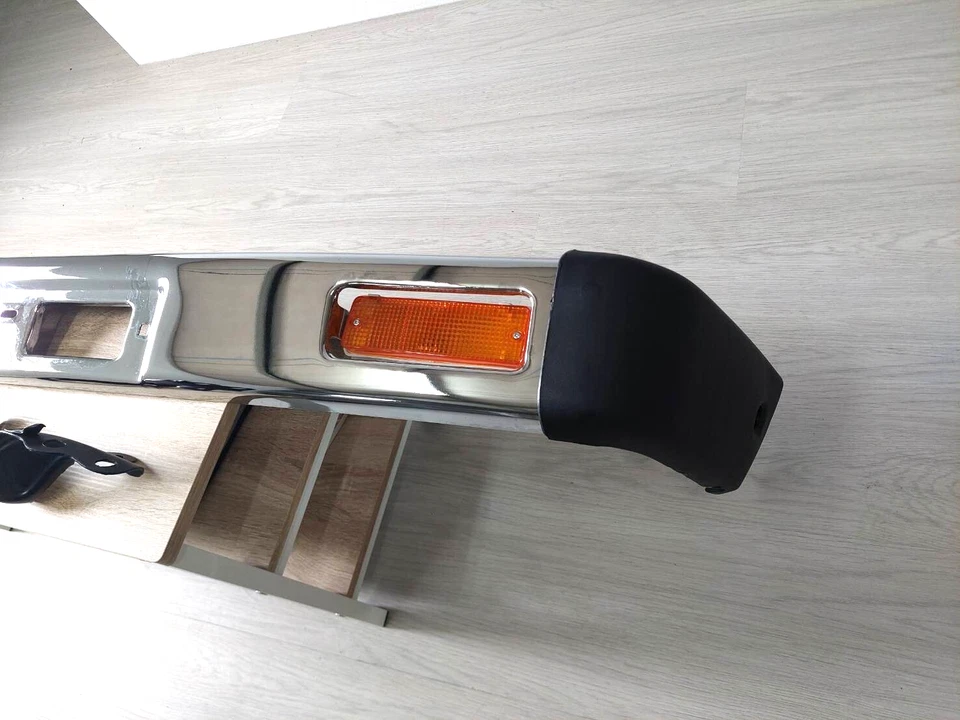 Chrome Front Bumper Lights Bracket set 3PCS type For Toyota 1984-86 Pickup 2WD Foto 4 de 4