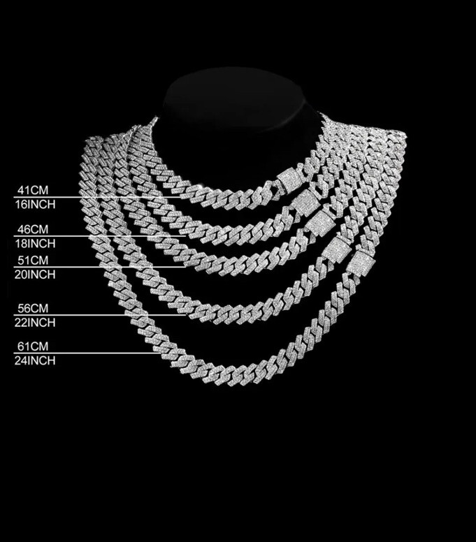 Mens Iced Out Diamond Thick Miami Cuban Link Chain Necklace Hip Hop