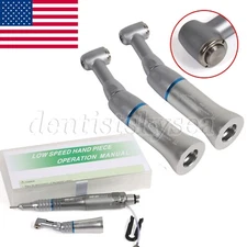 Dental slow low speed kit 4 holes /2pcs push button contra angle handpiece RA