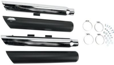 Vance & Hines - 46843 - 3'' Round Twin Slash Slip-On Mufflers [637]