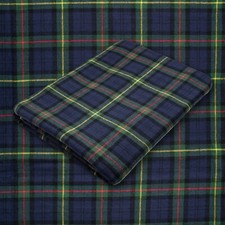 Blue and Green Tartan Plaid Cotton Flannel Fabric - 60" Wide - Sold by the Yard