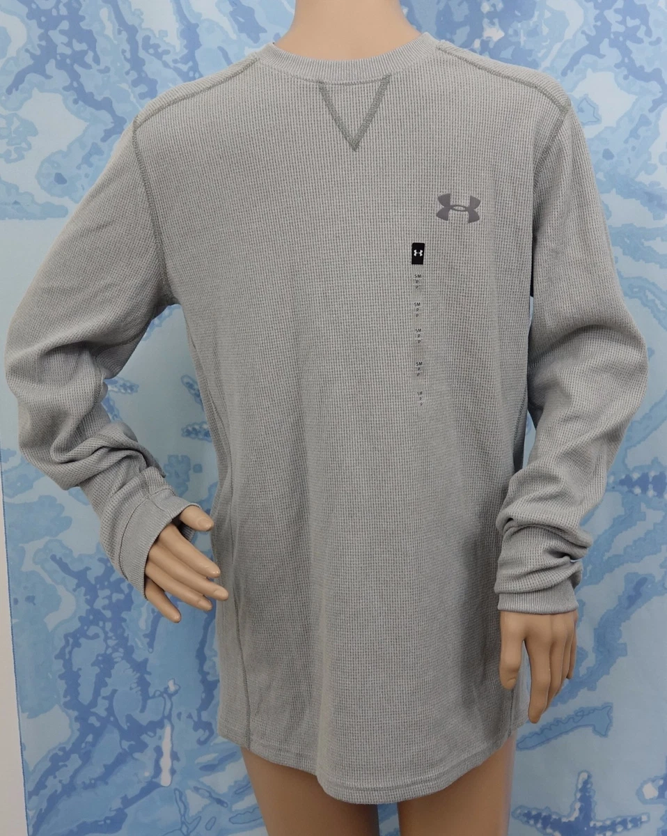 Under Armor Men s UA Amplify Thermal Crew gray loose Top size S