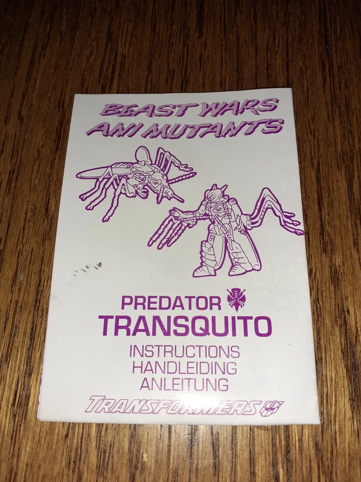Notice Transformers Beast Wars Predator Transquito Ani Mutants B-6 no G1 G2  - Photo 1/1