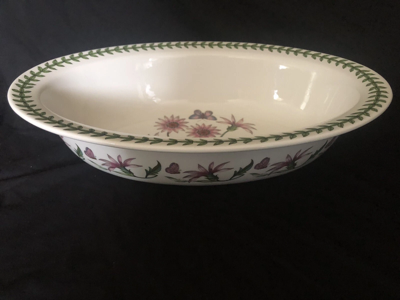Large Portmeirion Botanic Garden Oval Pie Dish 13.5 "