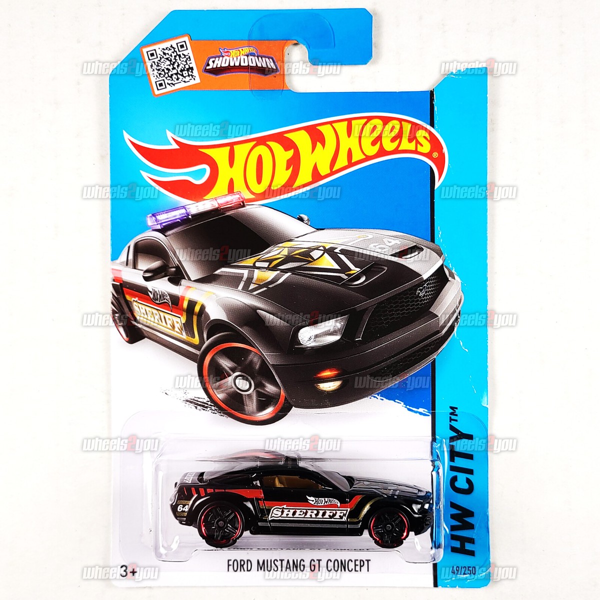 Hot Wheels FORD MUSTANG GT CONCEPT #49 black- HW City Rescue