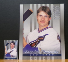 HOCKEY CARD TO FRAME JUMBO OVERSIZE 8 X 10 + BONUS JAROSLAV SVEJKOVSKY CAPITALS
