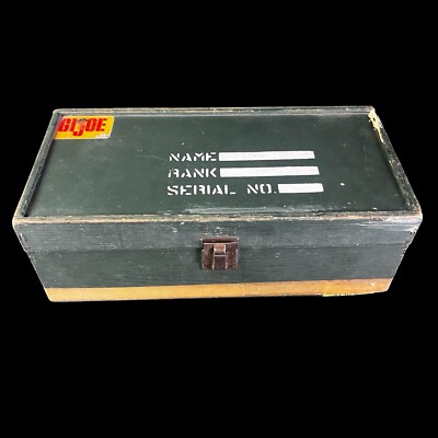 Vintage 1964 Hasbro GI Joe Wooden Green Ammo Box Storage Locker