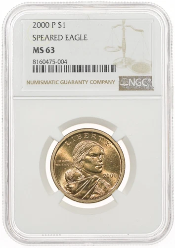 2000-P SAC$1 NGC MS63 Speared Eagle FS-901 Sacagawea Dollar Wounded Variety