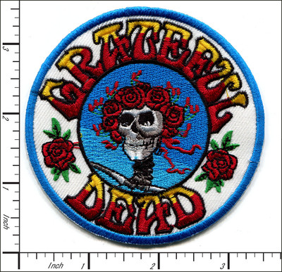 9 Pcs Embroidered Iron on patch Dead Bertha Skull Rose 8.6x8.6cm AP021mJ