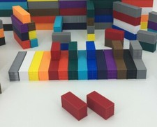 NEW 2 20' Shipping Containers - N Scale 1:160 DEEP RED - ALL COLORS AVAILABLE 